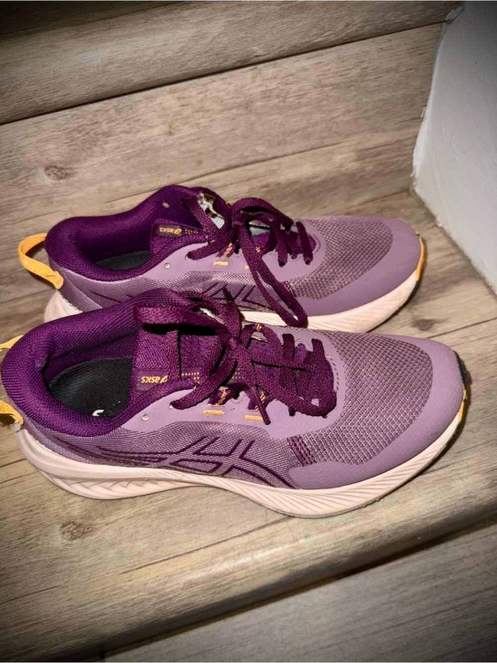 ASICS Women's Purple and Yellow Accent Athletic Shoes